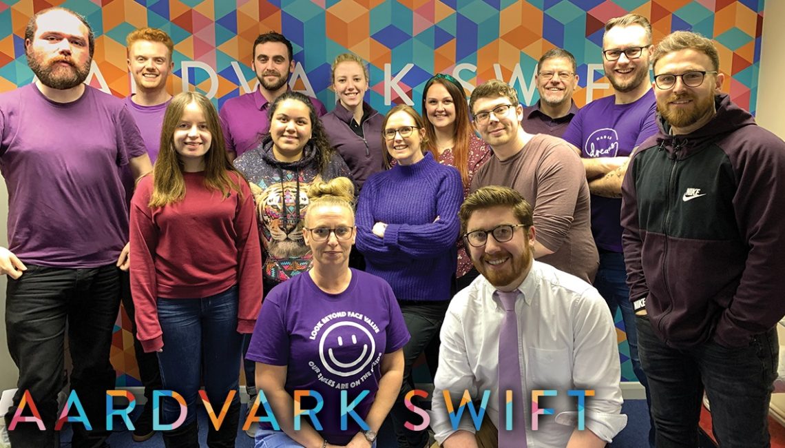 aardvark swift image - purple